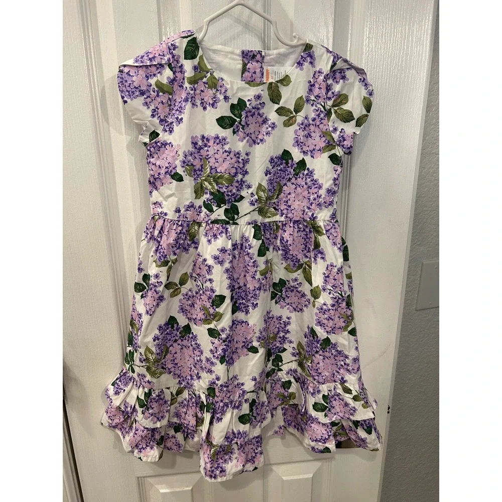 Gymboree Dress‎ Purple Lilac Floral Ruffle Tiered Spring Girls 5T bin B